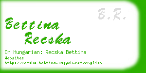 bettina recska business card
